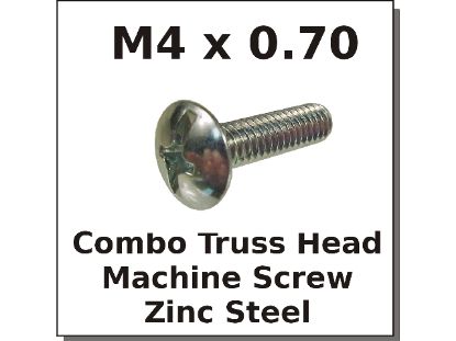 Picture of Machine-Screw Zinc 4mm-0.70 x 60mm Combination Truss