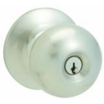 Picture of Lock-Set Entrance-Type Half-Round Knob Satin-Nickel 1/2"