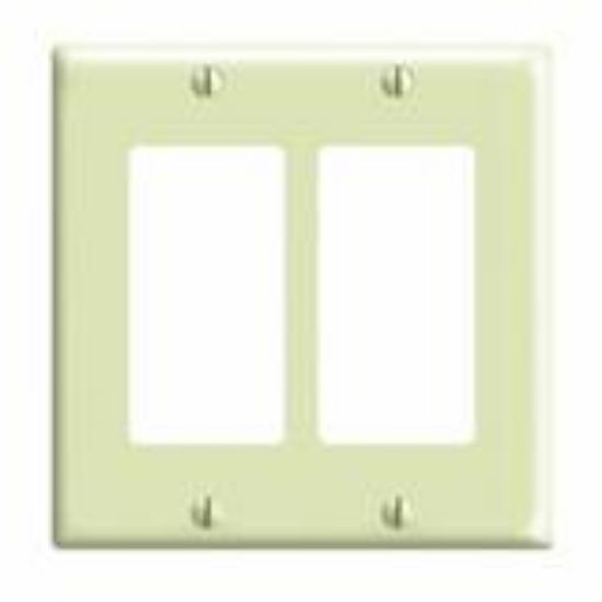 Picture of Wall-Plate Ivory Double Rocker