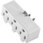 Picture of Outlet-adapter 3-outlet Grounded White