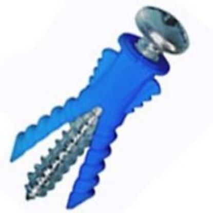 Picture of Plastic Ribbed-Anchor With-Screws #8-10 x 1-1/4"