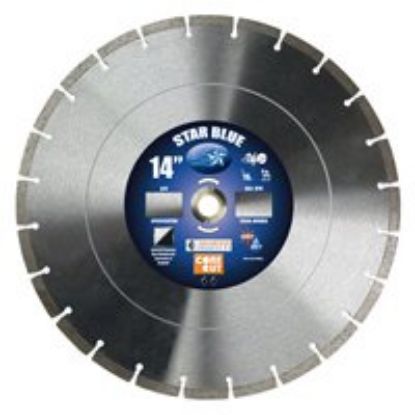 Picture of Segmented-Rim Diamond-Abrasive Circular-Sawblade BLUE 14X 125