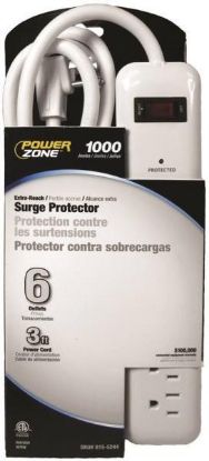 Picture of 6-Outlet Power-Strip Surge Suppression Cord 125-Volt 15-Amp White