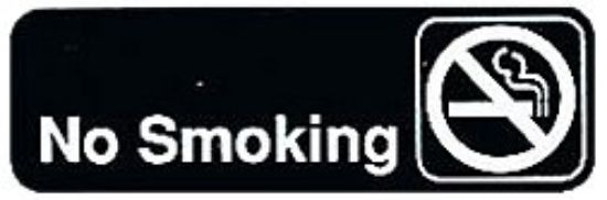 Picture of Sign 9" x 3" Plastic- No Smoking