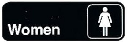 Picture of Sign 9" x 3" Plastic- Women