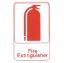 Picture of Sign 6 x 9" Plastic- Fire-Extinguisher (red and white)