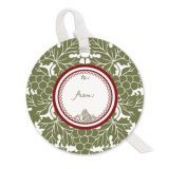 Picture of Bottle Gift Tags- Green Grapevine Pack/4
