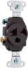 Picture of Single-Receptacle 20-Amp 250-Volt Double-Pole 3-Wire Grounding Brown