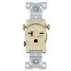 Picture of Single-receptacle 20-amp 250-volt Double-pole 3-wire Grounding Ivory