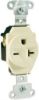 Picture of Single-receptacle 20-amp 250-volt Double-pole 3-wire Grounding Ivory