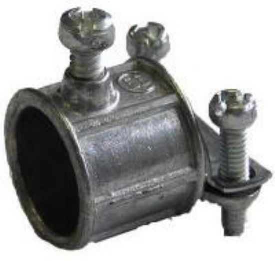 Picture of 1/2" X 1/2" Combination-Coupling EMT X Flexible-Metal-Conduit Die-Cast-Zinc