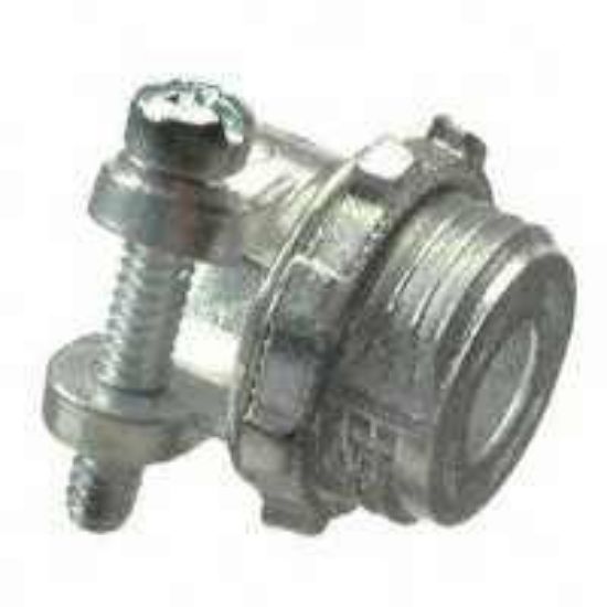 Picture of 1-1/4" Flexible-Metal-Conduit Squeeze-Connector Die-Cast-Zinc