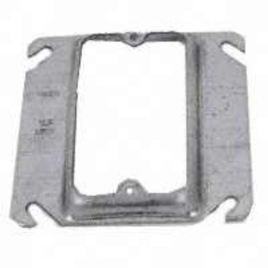 Picture of Electrical-Box-Cover Square Steel 4" 3/4" Rise