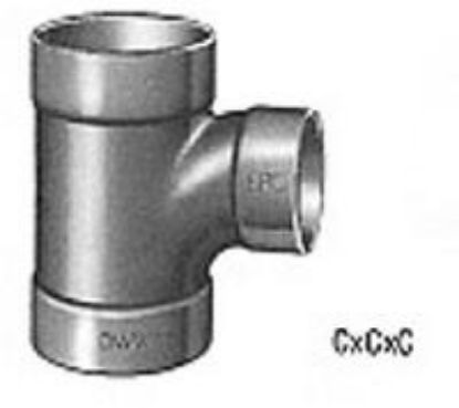 Picture of Wrot-copper Dwv-rated Sanitary-tee C X C X C 1-1/4"