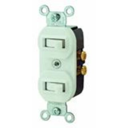 Picture of Combination-Switch Duplex-Toggle Single-Pole 3-Way 15-Amp