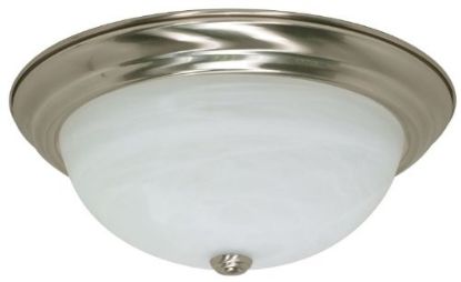 Picture of 15" Light-Fixture Dome-Type Flush-Mount 3 Lamps Brushed-Nickel