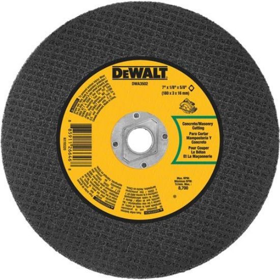 Picture of Cut-off Wheel Abrasive Masonry Type-1 7" X 1/8" X 5/8"