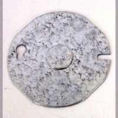 Picture of Round Electrical-Box-Cover Steel Flat 3-12" 1/2" KO