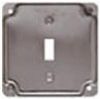 Picture of Square Electrical-Box-Cover Steel 4" 1/2" Rise Single Toggle