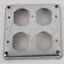 Picture of Square Electrical-Box-Cover Double Duplex-Receptacle Steel 4" 1/2" Rise