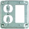Picture of Electrical-Box-Cover Square Steel 4" 1/2" Rise Single Duplex Single GFCI