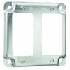 Picture of Square Electrical-Box-Cover Steel 4" 1/2" Rise Double-Decora