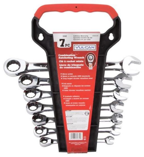 Picture of Combination-Wrench Ratchet-Action Sae 7-piece