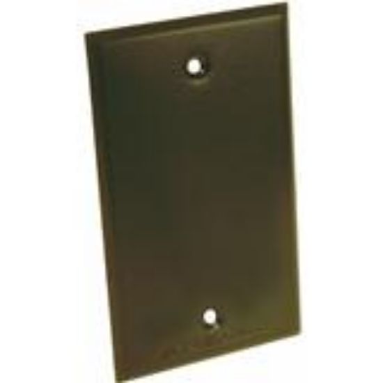 Picture of Weather-Proof Electrical-Box-Cover Blank Bronze