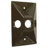 Picture of Light-Bulb-Socket Weather-Proof Electrical-Box-Cover Rectangular Aluminum 3 x 1/2" Bronze