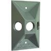 Picture of Light-Bulb-Socket Weather-Proof Electrical-Box-Cover Rectangular Aluminum 3Ct 1/2" NPT Holes Gray