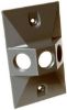 Picture of Light-Bulb-Socket Weather-Proof Electrical-Box-Cover Rectangular Aluminum 3Ct 1/2" NPT Holes Gray