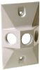 Picture of Light-Bulb-Socket Weather-Proof Electrical-Box-Cover Rectangular Aluminum 1 x 1/2" White