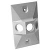 Picture of Light-Bulb-Socket Weather-Proof Electrical-Box-Cover Rectangular Aluminum 1 x 1/2" White