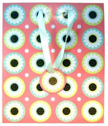 Picture of Just Because 10" X 12" Silver Gift-Bag With Ribbon Handle