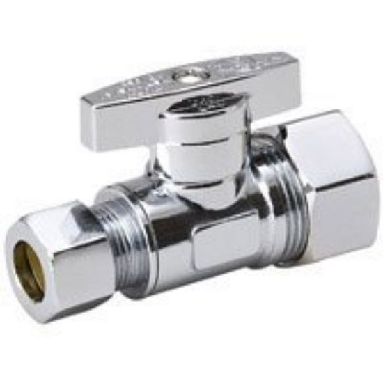 Picture of Straight Quarter-Turn Supply-Valve 5/8 CMP X 3/8" CMP