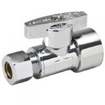 Picture of Straight Quarter-Turn Supply-Valve 1/2 NPT X 3/8" CMP