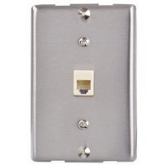 Picture of Wall-Mount Phone-Jack Single Chrome