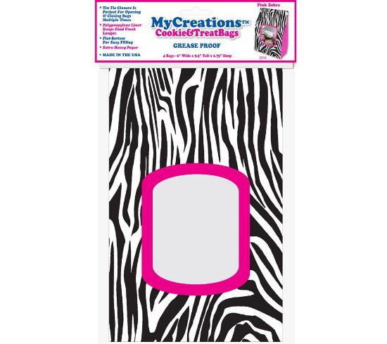 Picture of Pink Zebra Treat Baga- Pack/4