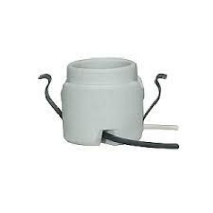 Picture of Light-Bulb-Socket Keyless Porcelain With Ring And Double Snap In Clip White