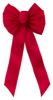 Picture of 7 Loop Red Embossed Velvet Bow