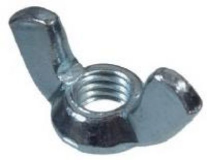 Picture of 1/4-20 TPI 20 Wing-Nut Zinc-Plated Mild-Steel