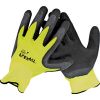 Picture of String-knit-glove Polyester High-vis Yellow Latex-dipped Black Ladies