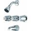 Picture of 3 Handle Tub Shower-Faucet Chrome Metal Handle