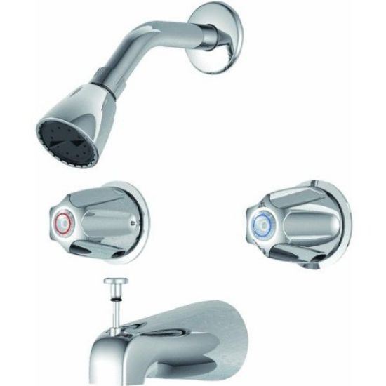 Picture of Tub-&-Shower Faucet Chrome Metal Handle