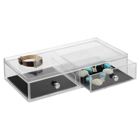 Picture of Clarity 2 Drawer Wide Jewelry-Box