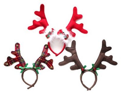 Picture of 9" Felt Reindeer Headband Assorted