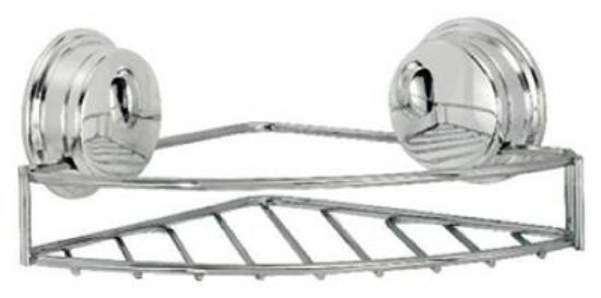 Picture of Chrome-Plated Mild Steel Corner Soap Basket Patented Air Loc System