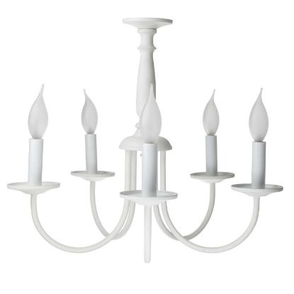 Picture of Ch5wt 5 Branch White Textured Chandelier