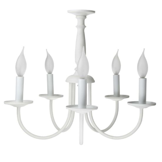 Picture of Ch5wt 5 Branch White Textured Chandelier