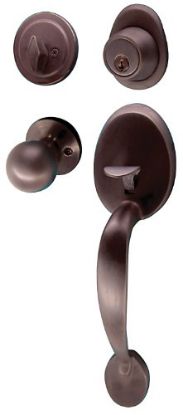Picture of Lock-Set Entrance-Type Handle Lockset With Dead-Bolt Oil-Rubbed-Bronze